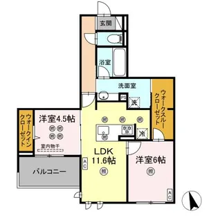 グランシャリオ【2階】の間取り
