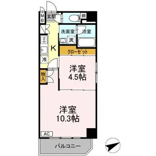 スリヴェール祇園【2階】の間取り