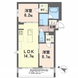 CASA ニックスⅤ【2階】の間取り