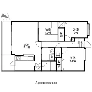 ヴィスティア高陽【3階】の間取り