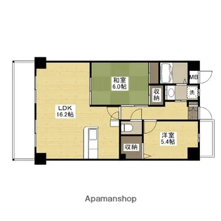 なかすじ壱番館【4階】の間取り