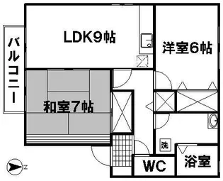 セジュール友清E棟【1階】の間取り