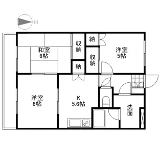 ロイヤルタムラさくら館【1階】の間取り