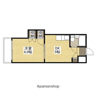 中田ビル三篠【5階】の間取り