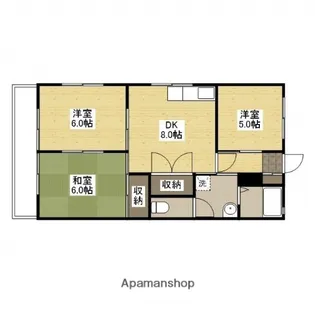 広島県広島市西区古江西町【マンション】の間取り