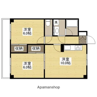 プーテゥジュール1番街【9階】の間取り