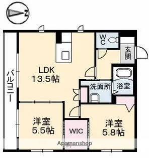 チェリス【1階】の間取り