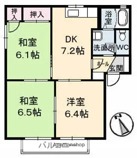 メゾン・ド・エスポワール A棟【2階】の間取り