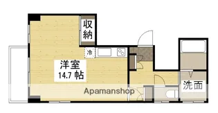 広島県広島市中区富士見町【マンション】の間取り
