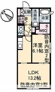 メゾン・カンフリエ井口【1階】の間取り