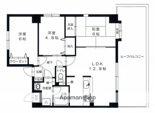 広島県広島市安佐南区川内5丁目【マンション】の間取り