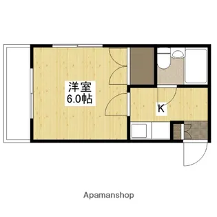 グリーンハイツ観音【1階】の間取り