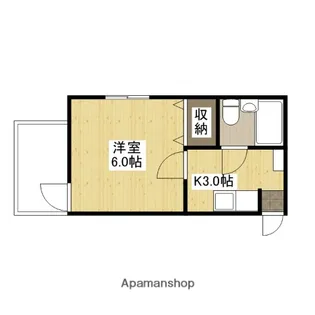 グリーンハイツ観音【2階】の間取り