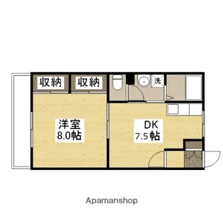 グリーンハイツ比治山【1階】の間取り