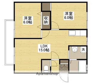 広島県広島市安佐北区深川4丁目【アパート】の間取り