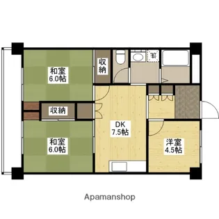広島県広島市東区山根町【マンション】の間取り