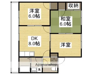 広島県広島市東区中山上2丁目【アパート】の間取り