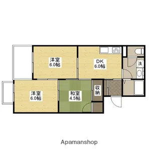 広島県広島市安佐北区口田南3丁目【マンション】の間取り