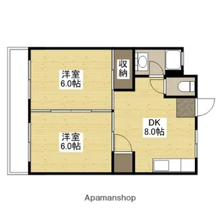 広島県広島市安佐南区高取南1丁目【マンション】の間取り