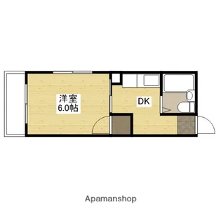 サンシャイン河原町【3階】の間取り