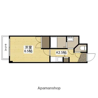 広島県広島市中区河原町【マンション】の間取り