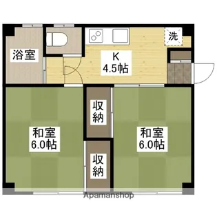 広島県広島市中区銀山町【マンション】の間取り