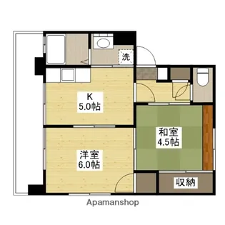 広島県広島市西区南観音7丁目【マンション】の間取り
