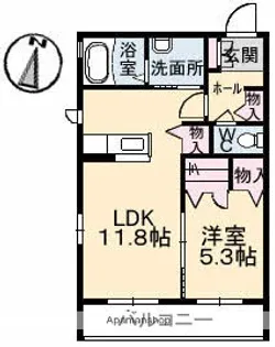 広島県広島市南区東雲1丁目【マンション】の間取り