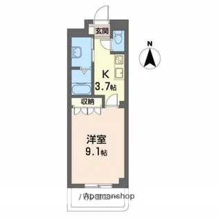 アセント西原【1階】の間取り