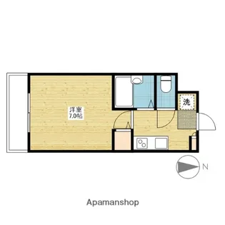 ラフィアン長楽寺【1階】の間取り