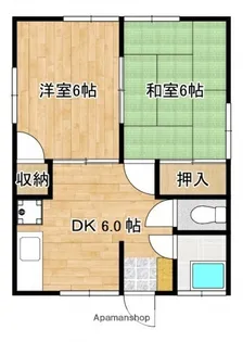 広島県安芸郡府中町八幡2丁目【アパート】の間取り