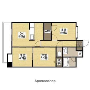 ヴェリテアムール【3階】の間取り