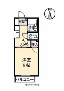 広島県広島市西区東観音町【アパート】の間取り