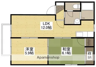 フレグランス中山台D棟【2階】の間取り
