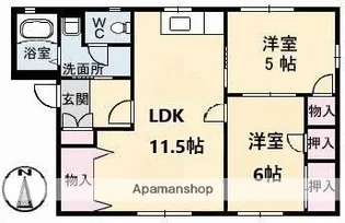 レジデンス飯田【1階】の間取り
