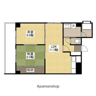 プリンスヴィルY【4階】の間取り