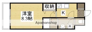 コスモ平和大通【3階】の間取り