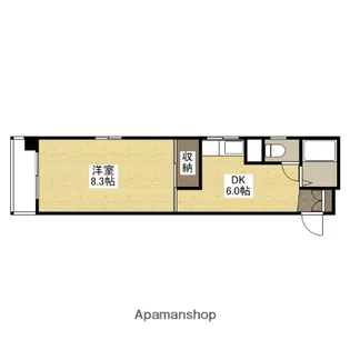 クレインリバーサイド【5階】の間取り