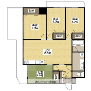 リバーサイド大須賀【9階】の間取り