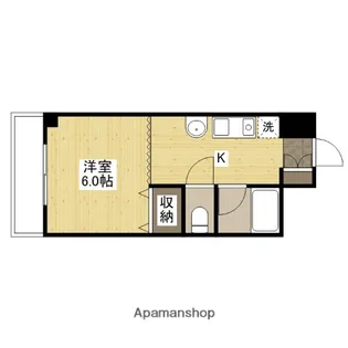 広島県広島市中区小町【マンション】の間取り