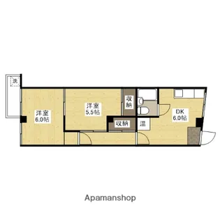 広島県広島市中区東白島町【マンション】の間取り