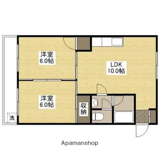 コーポ乗松【404号室】の間取り