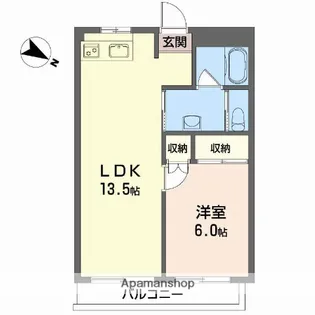 フレグランス東雲【2階】の間取り