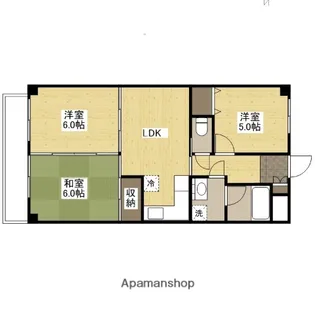 広島県広島市西区庚午中4丁目【マンション】の間取り