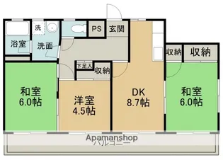 広島県広島市西区古江東町【マンション】の間取り