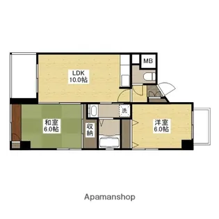 ブラウンハウス【11階】の間取り