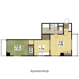 ロッコー銀山町グランドマンション【8階】の間取り