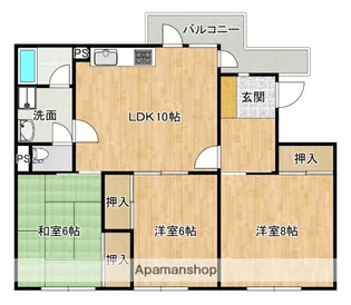 サンパティオ高須【2階】の間取り