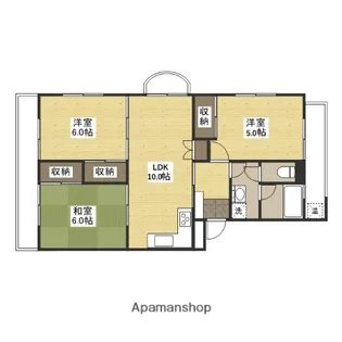 広島県広島市東区戸坂新町2丁目【マンション】の間取り