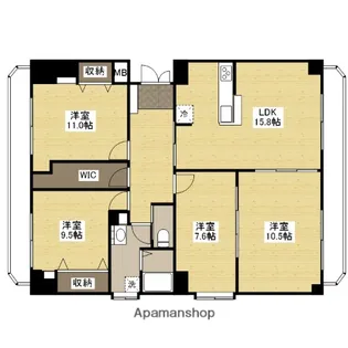広島県広島市安佐南区川内2丁目【マンション】の間取り